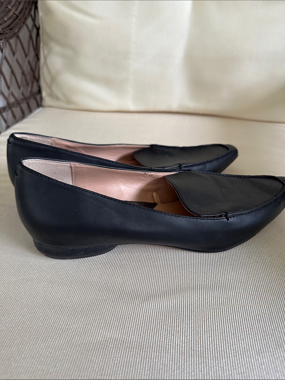 Franco Sarto Belamour Black Pointed Loafer Flats size 8.5 - Picture 4 of 10